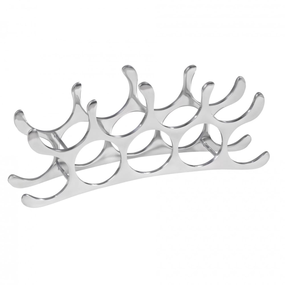 Range-bouteilles pour 9 bouteilles en aluminium, argenté