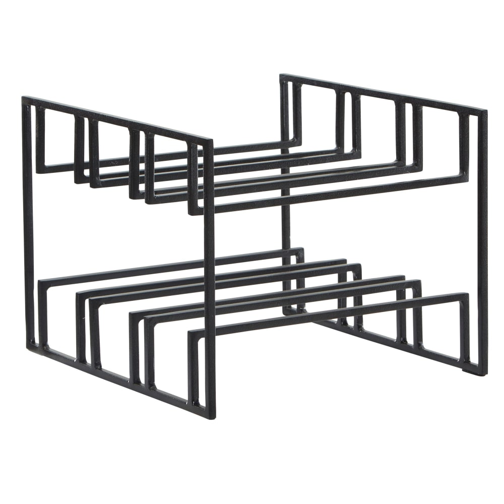 Range-bouteilles pour 6 bouteilles en aluminium, noir