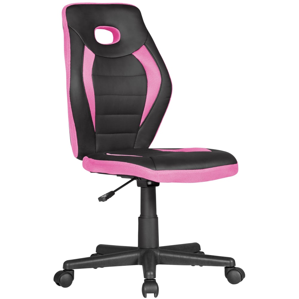 Chaise de bureau réglable en hauteur en tissu, rose Chaise de bureau réglable en hauteur en tissu, rose