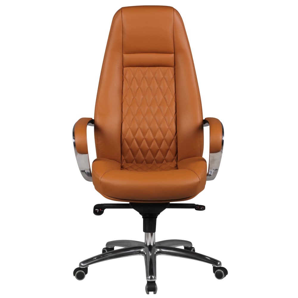 Chefsessel höhenverstellbar aus Leder, Braun - Maisons Du Monde