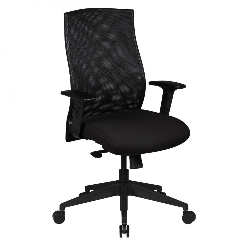 Chaise de bureau réglable en hauteur en tissu, noir Chaise de bureau réglable en hauteur en tissu, noir
