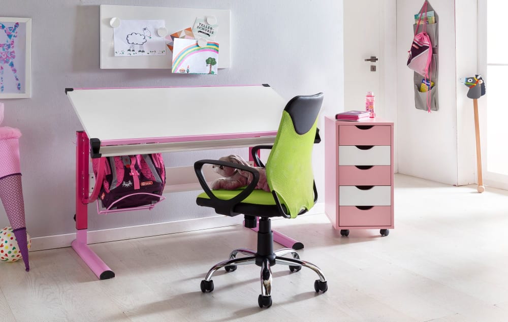 Bürostuhl höhenverstellbar aus Stoff, Grün - Maisons Du Monde