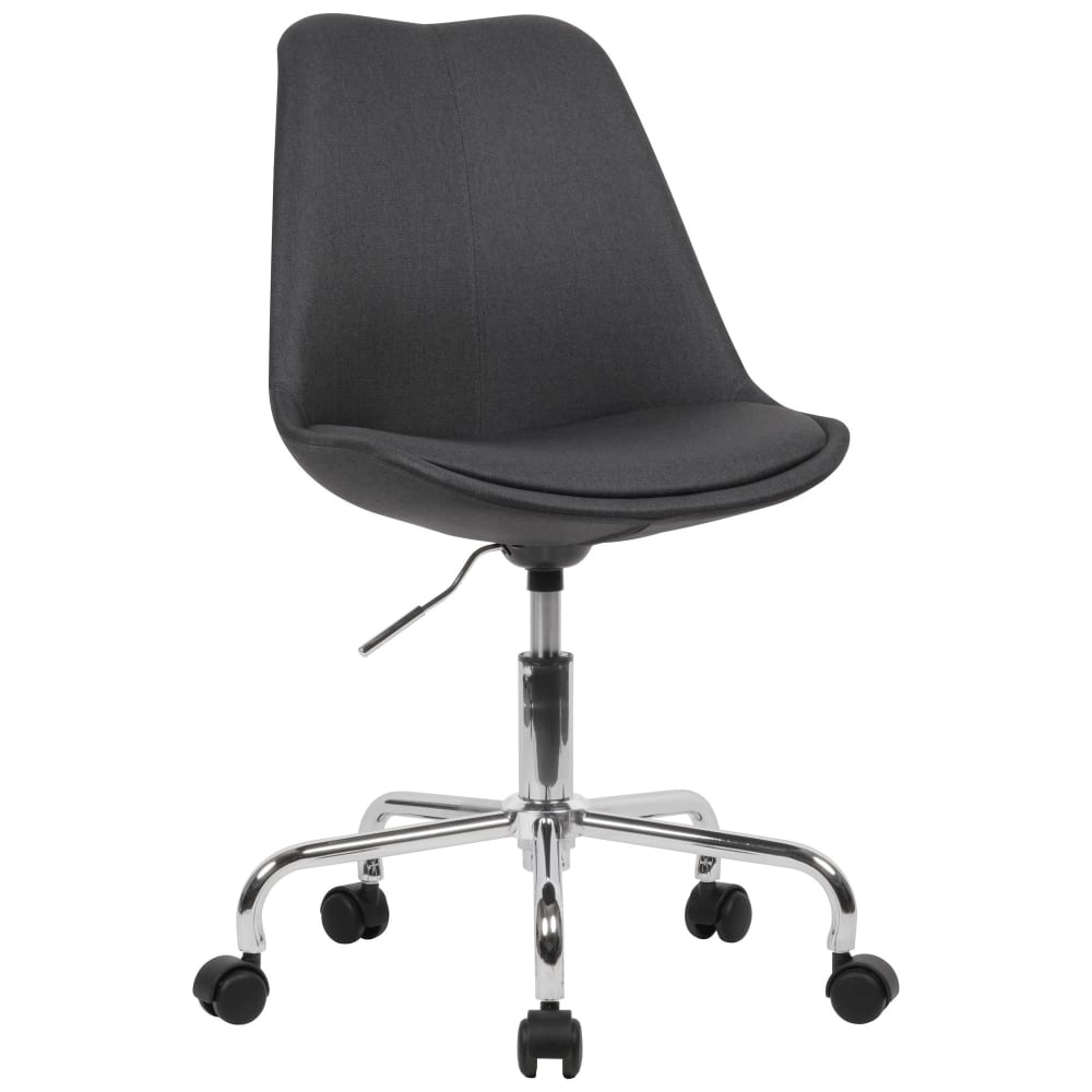 FineBuy Bürostuhl höhenverstellbar aus Stoff, Schwarz style modern Schwarz Stoff