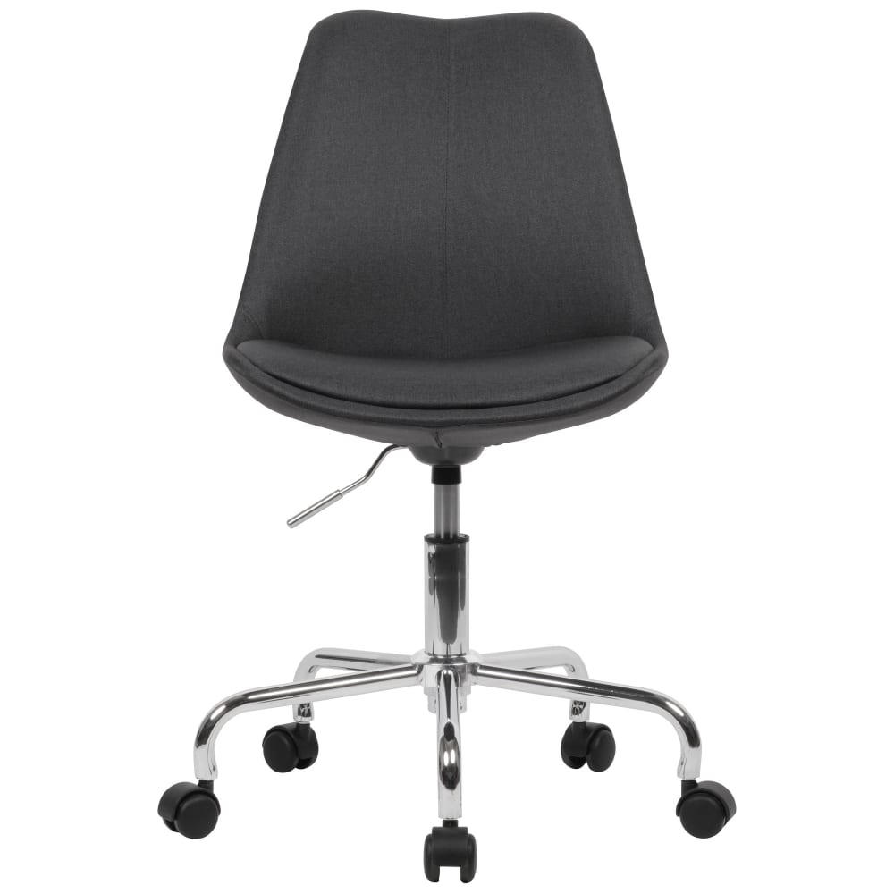 Bürostuhl höhenverstellbar aus Stoff, Schwarz - Maisons Du Monde
