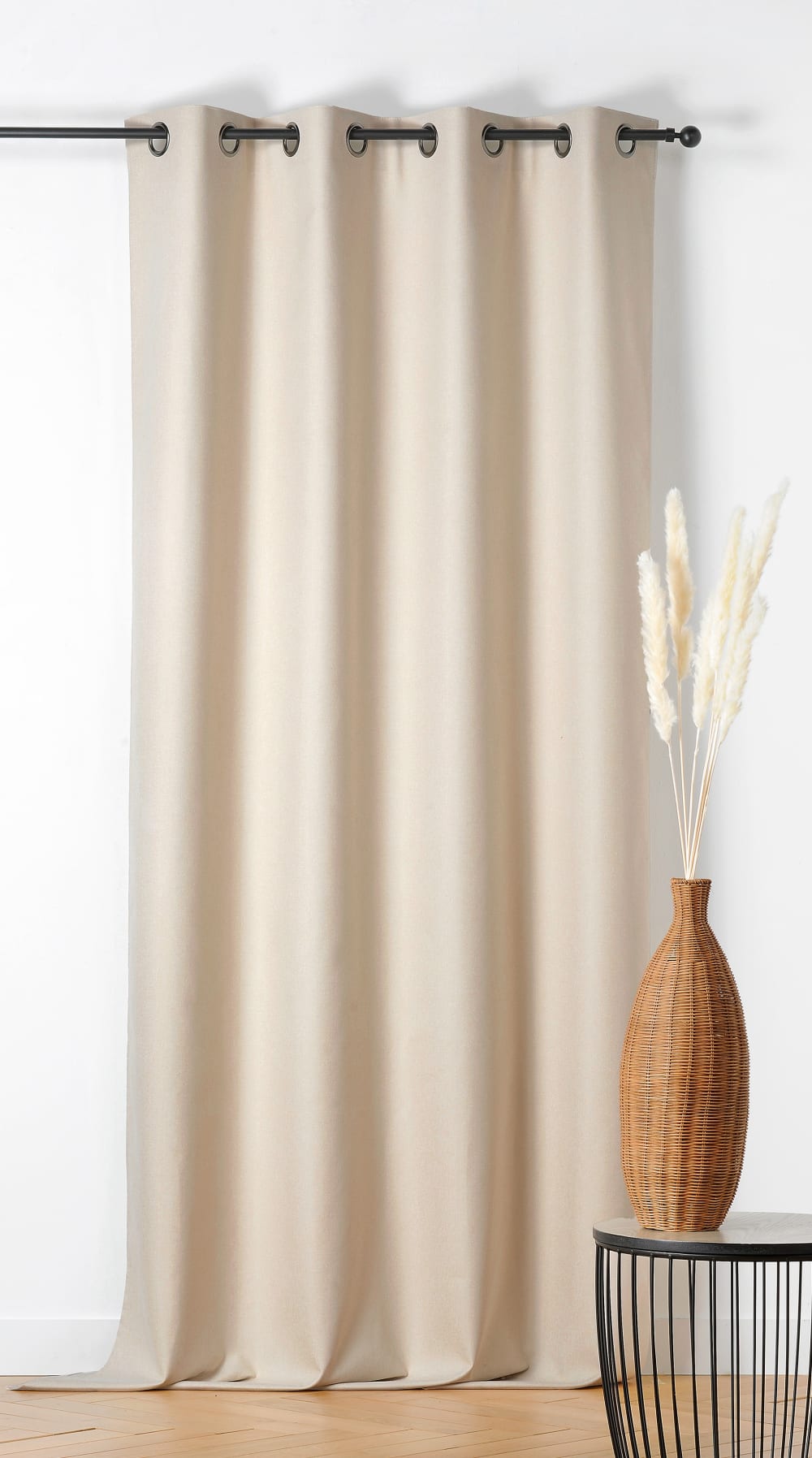Rideau 100% occultant ivoire 135x260cm