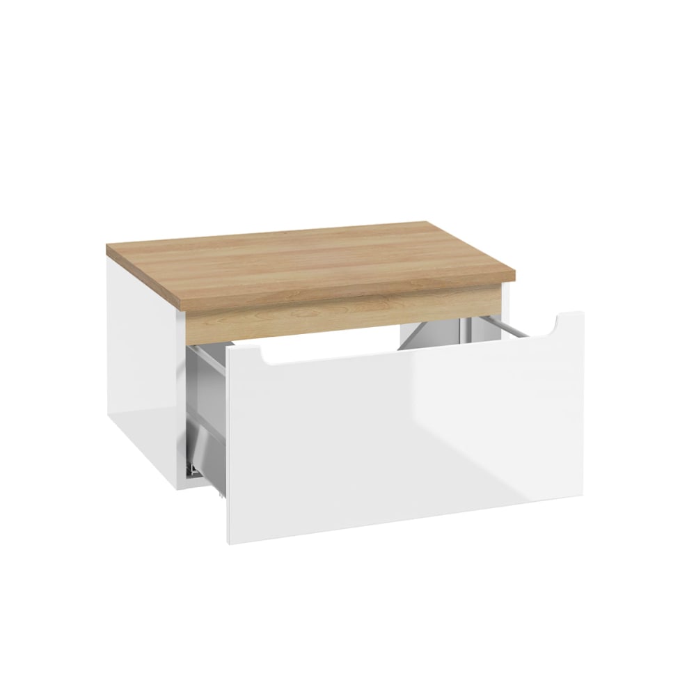 Waschtisch 60cm 1 Schublade MDF Weiß - Maisons Du Monde
