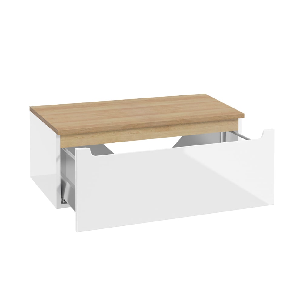 Waschtisch 80cm 1 Schublade MDF Weiß - Maisons Du Monde