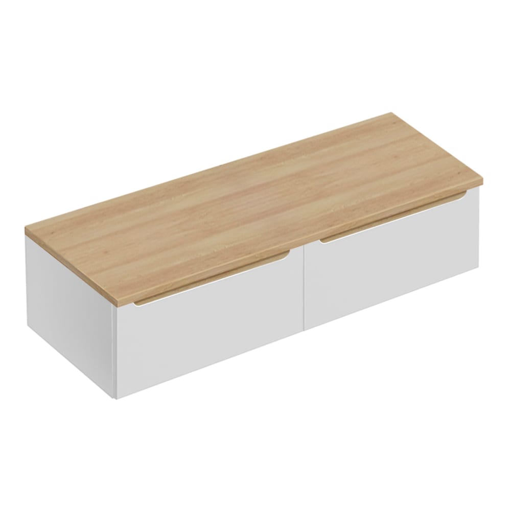Petits meubles Waschbeckenunterschrank 120cm MDF Weiß Weiß Spanplatte