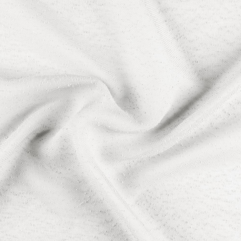 Voilage à galon fronceur - effet bouclé polyester blanc 290x240 cm — vue 3