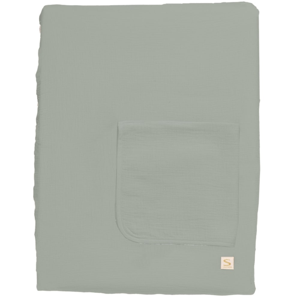 Matelas à langer + serviette Sauge (52 x 68 cm)