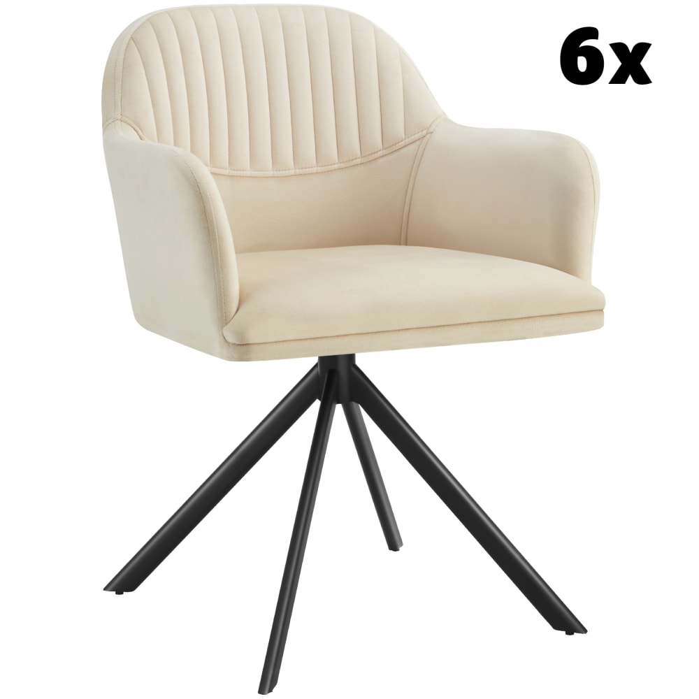 Lot 6 chaises pivotantes