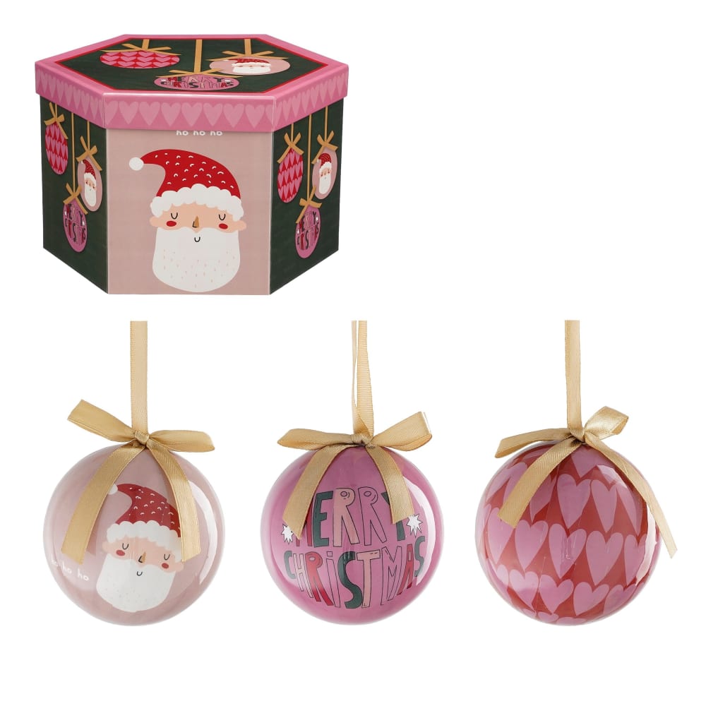 Bolas de navidad irrompibles rosa - lote de 14