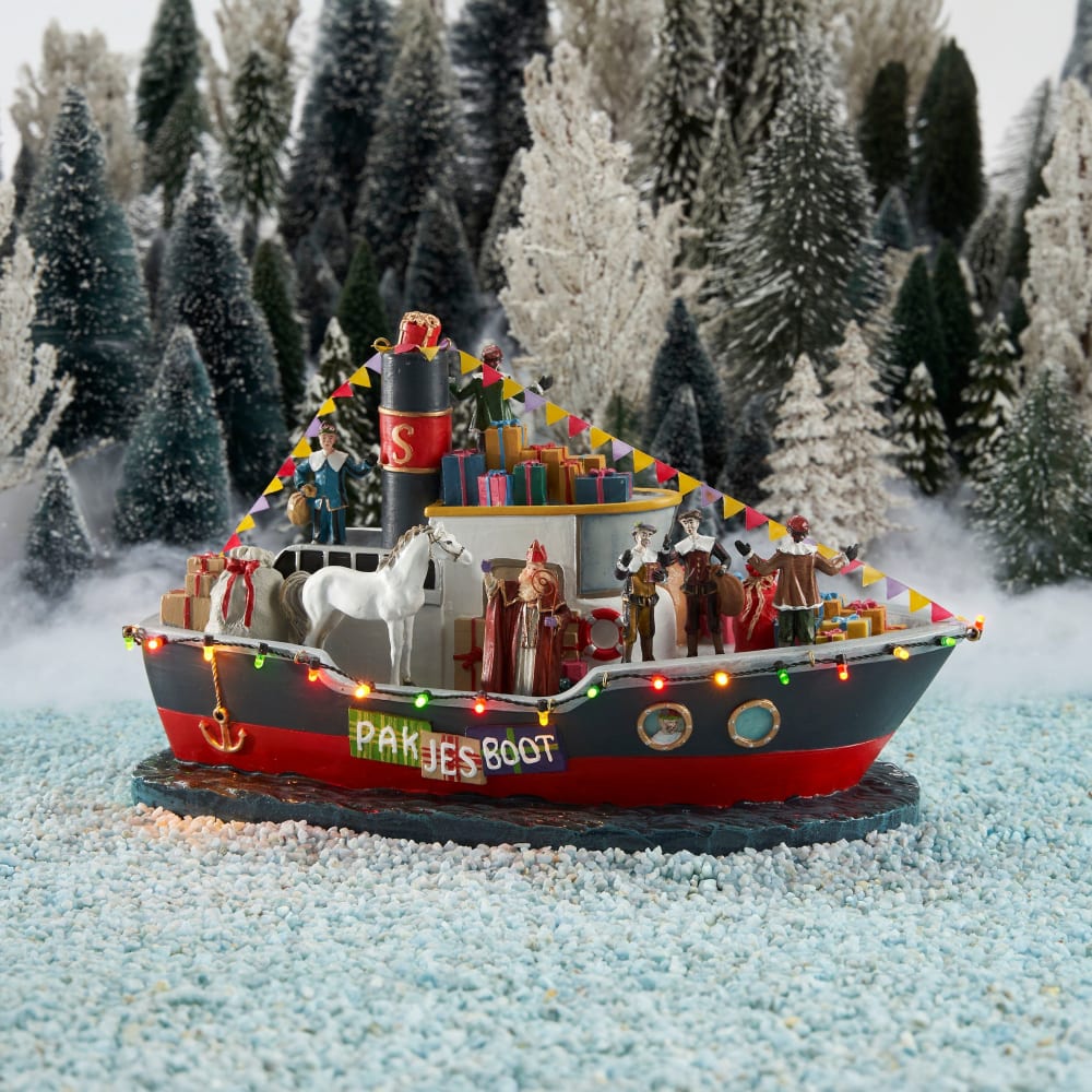 Village de Noël miniature Multicolores Plastique H19xl17.5xL32.5cm - Maisons du Monde