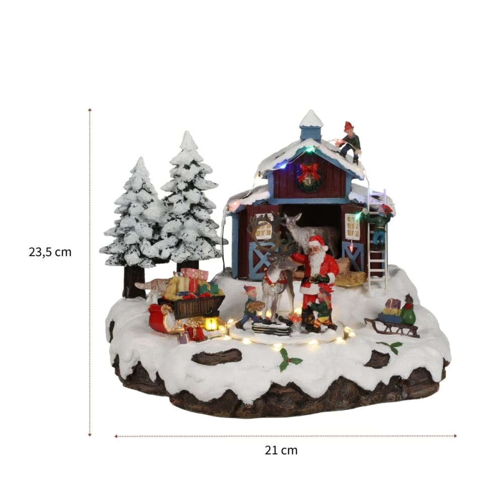Village de noël multicolores plastique h20xl21xl23.5cm - Maisons du Monde