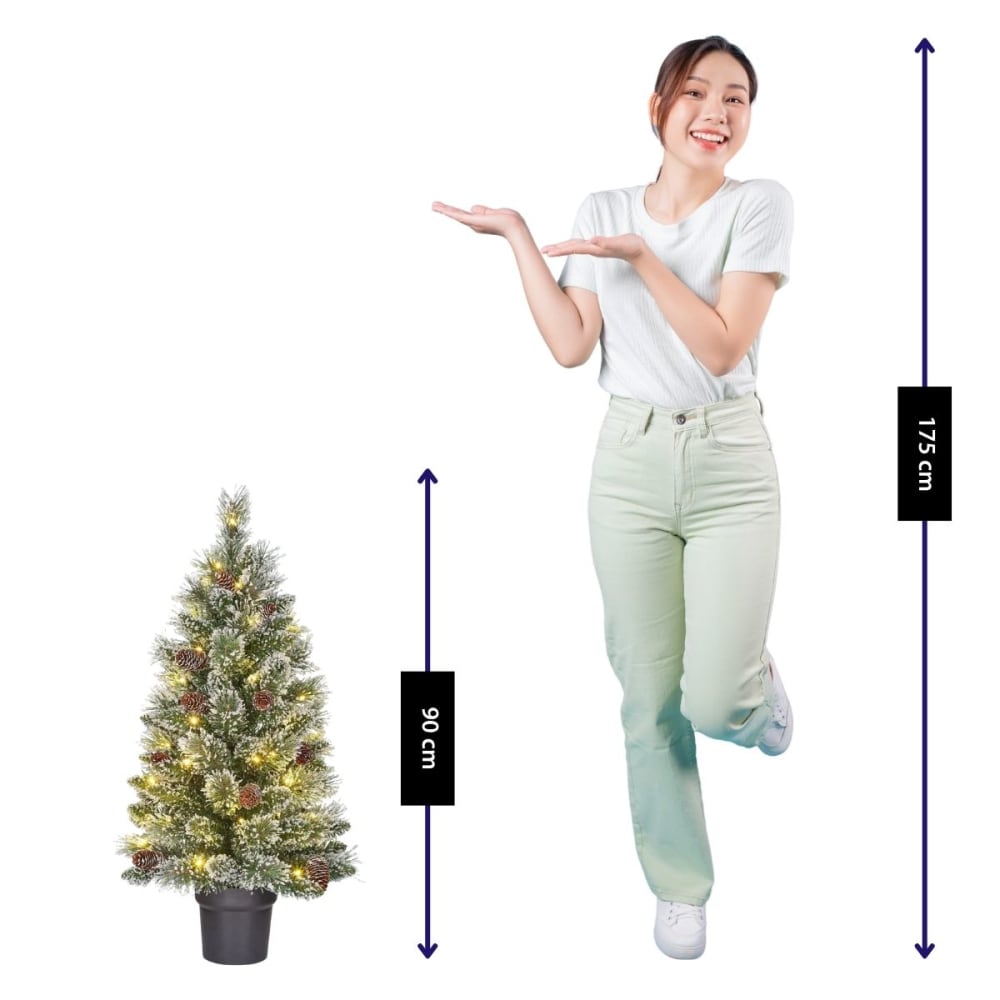 Sapin de noël artificiel vert plastique h90xl48xl48cm - Maisons du Monde