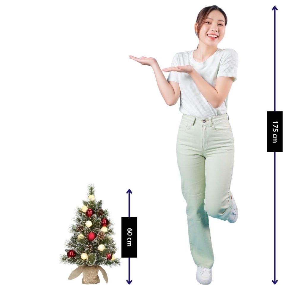 Sapin de noël artificiel vert ciment h60xl39xl39cm - Maisons du Monde