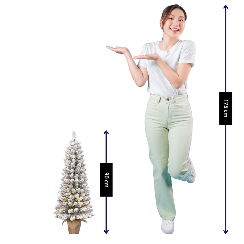 Sapin de noël artificiel vert plastique h90xl41xl41cm - Maisons du Monde