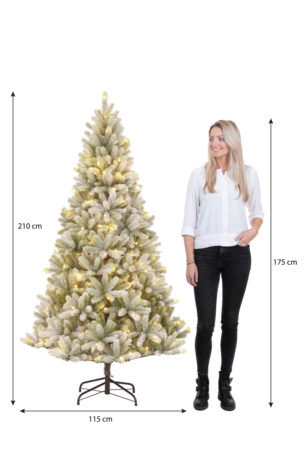 Sapin de Noël artificiel illuminé Nagoya Vert Plastique H210 - Maisons du Monde