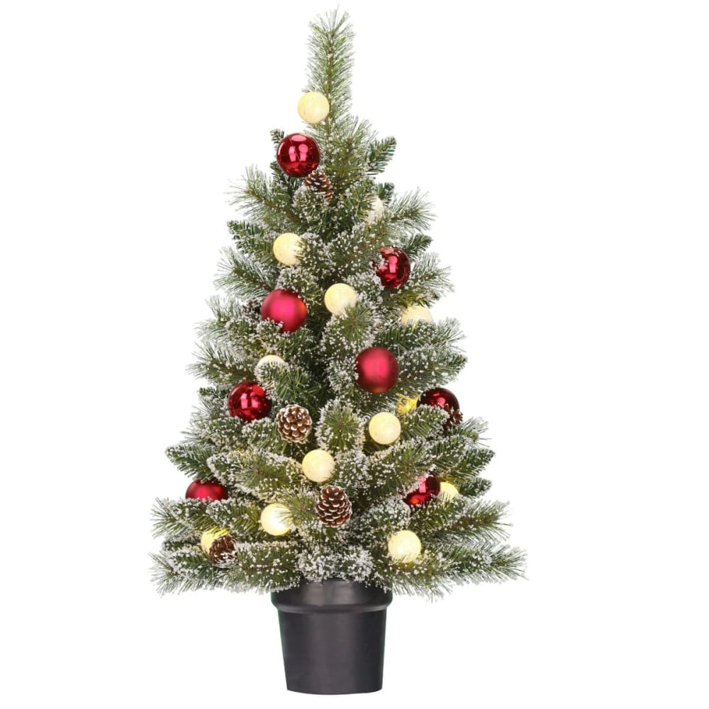 Sapin de noël artificiel vert plastique h90xl51xl51cm Sapin de noël artificiel vert plastique h90xl51xl51cm