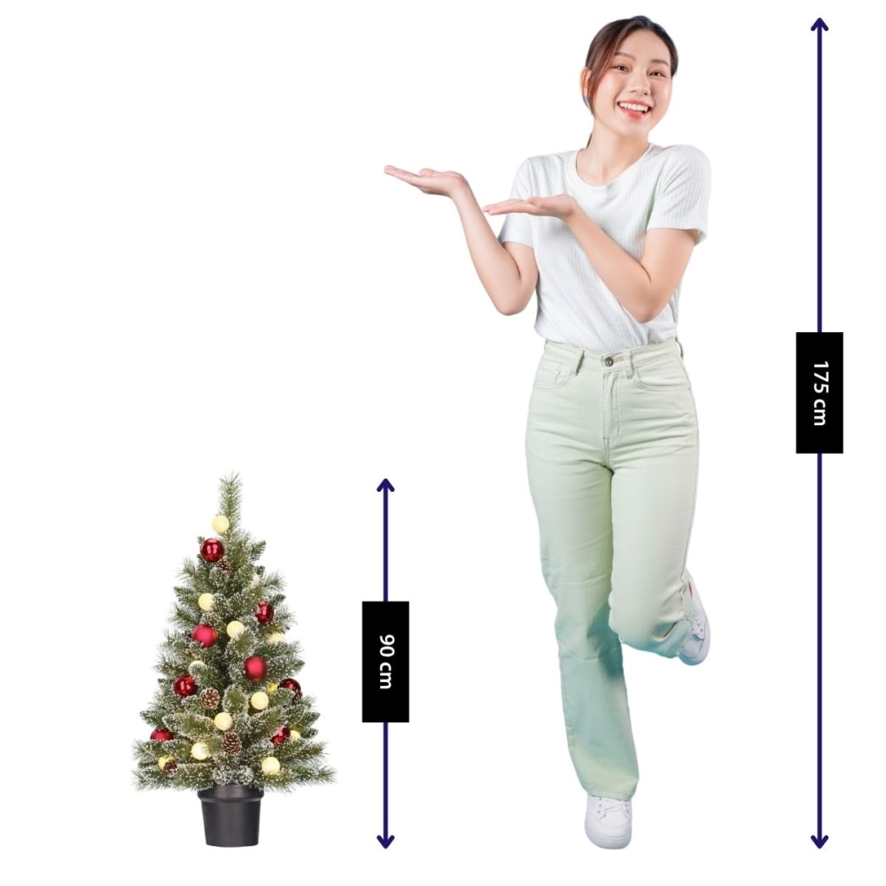 Sapin de noël artificiel vert plastique h90xl51xl51cm - Maisons du Monde
