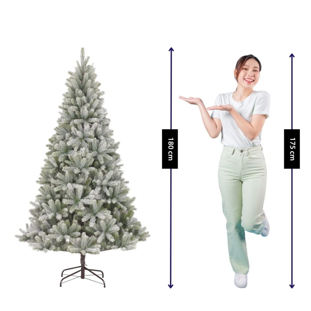 Sapin de noël artificiel vert plastique h180xl108xl108cm - Maisons du Monde