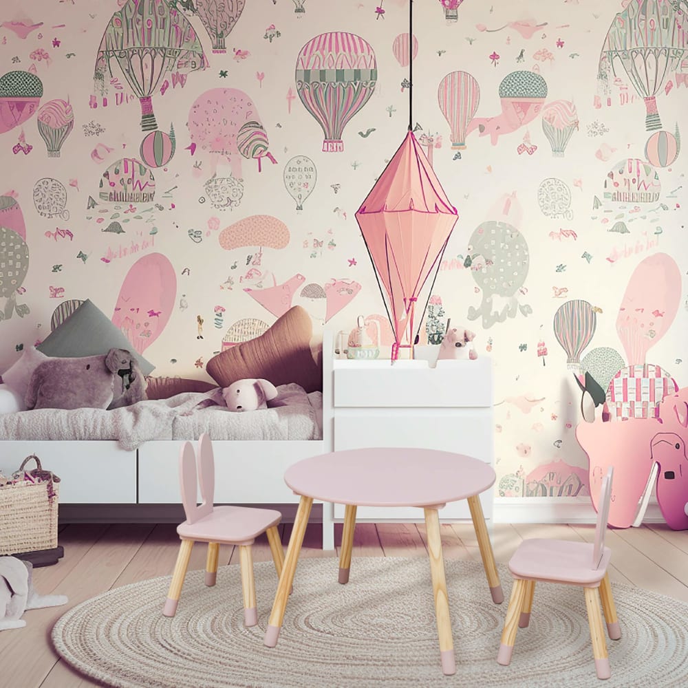 Ensemble avec petite table et 2 chaises pour enfants rose - Maisons du Monde