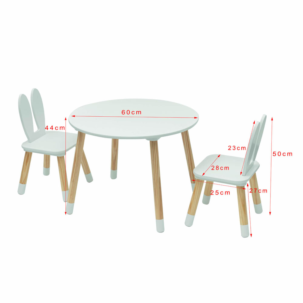 Ensemble avec petite table et 2 chaises pour enfants vert (Mobili Rebecca) - Image 2