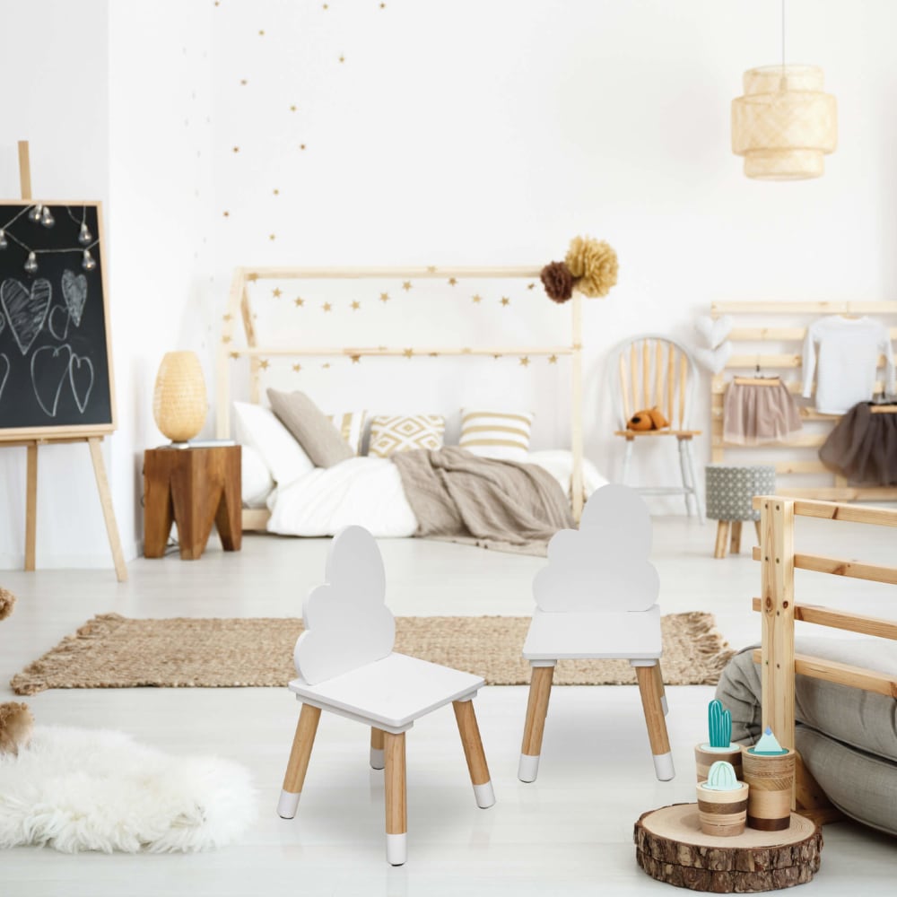 Ensemble de 2 chaises pour enfants blanc et bois - Maisons du Monde