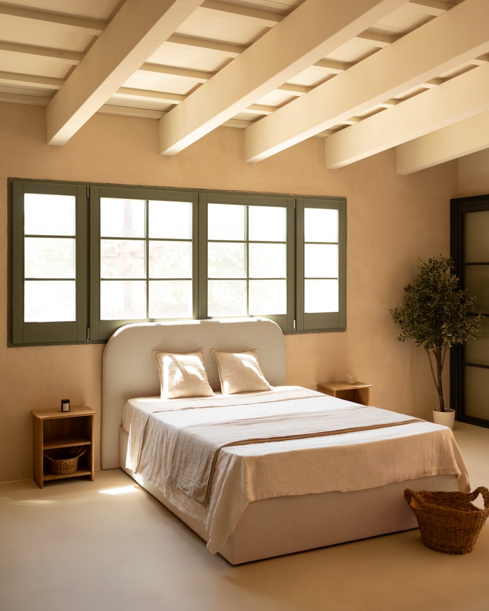 Lit avec coffre gris clair pour matelas 135x200cm - Maisons du Monde