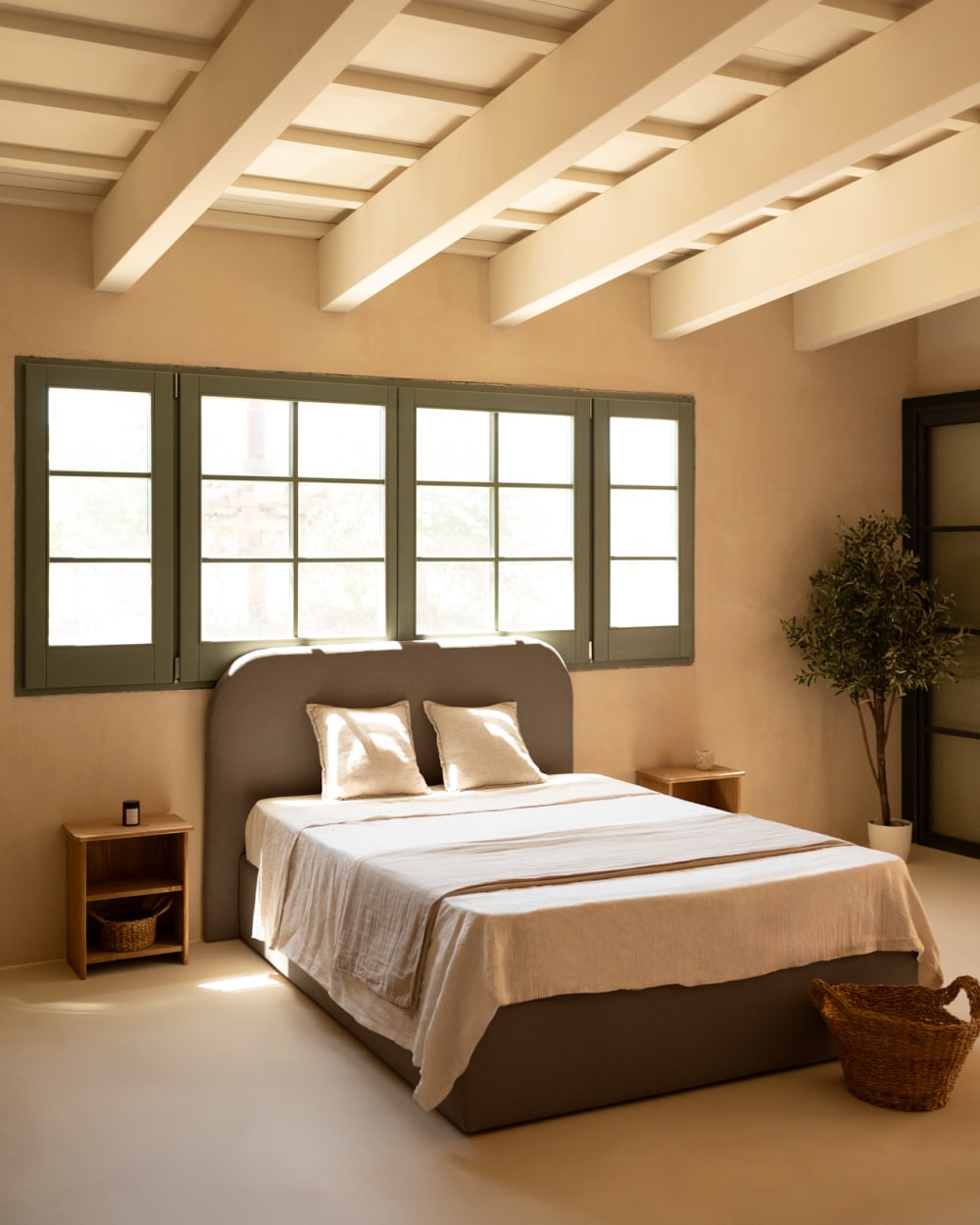 Lit avec coffre gris foncé pour matelas 180x200cm - Maisons du Monde