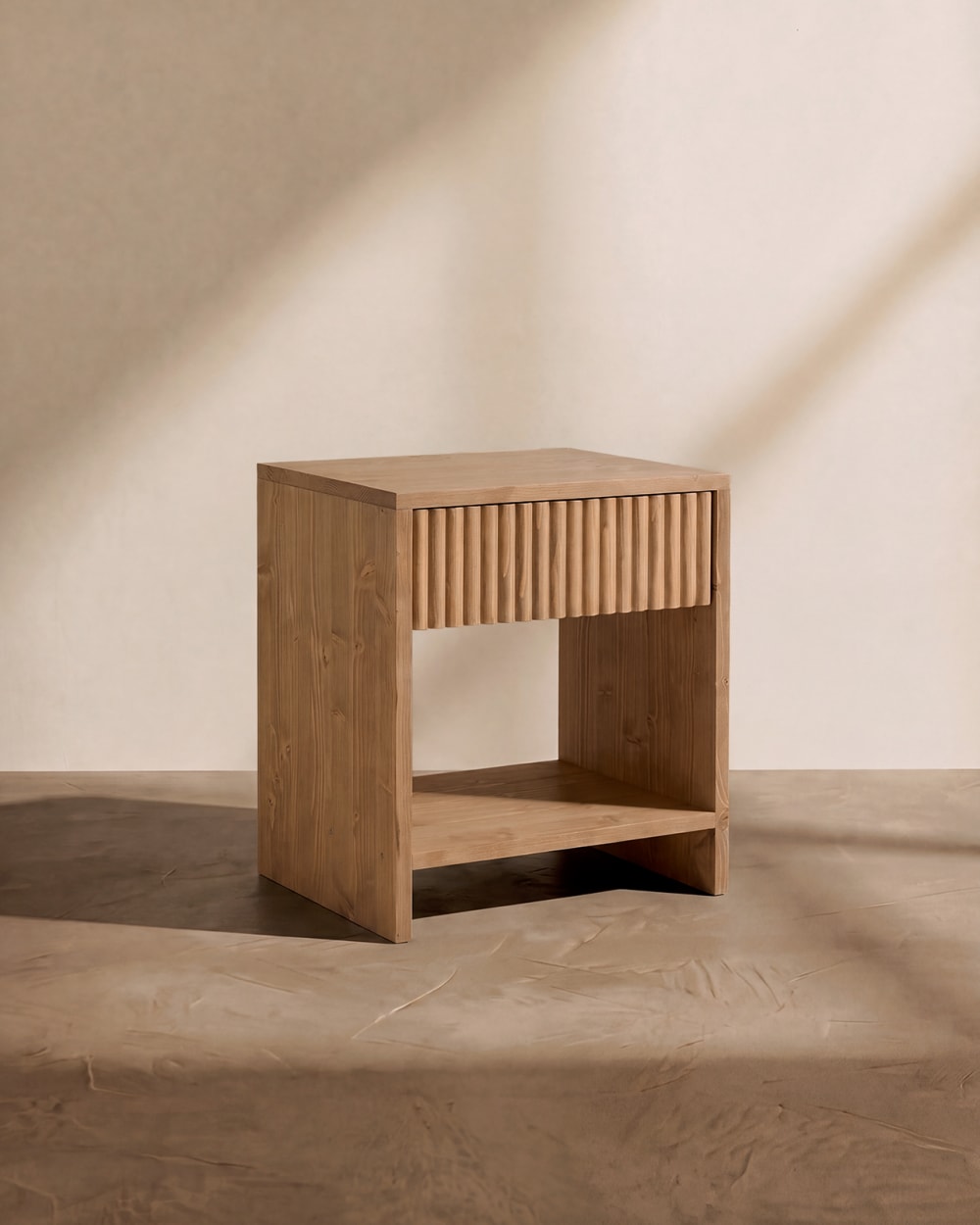 Decowood Nachttisch Aus Massivholz, 40x40cm Braun