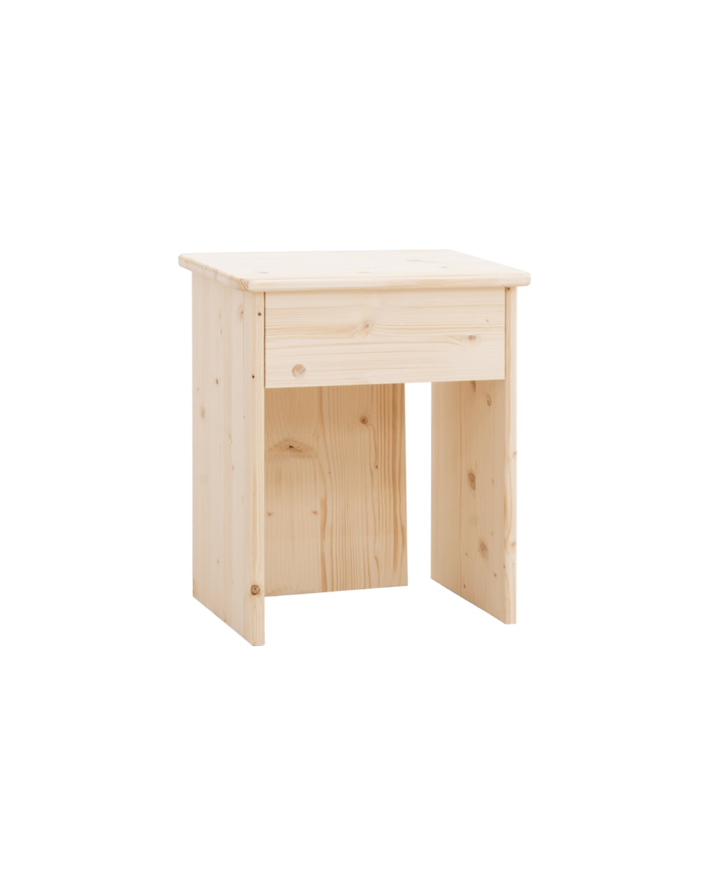 Table de chevet en bois beige 50x42cm