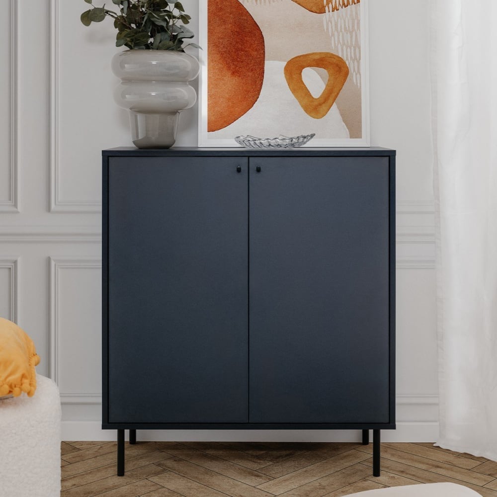 Buffet 2 portes bleu royal l80 cm - Maisons du Monde