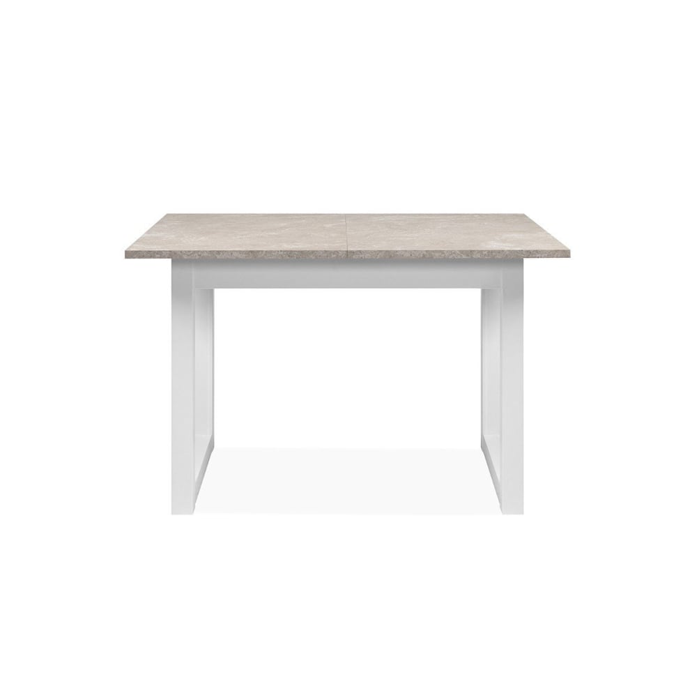 Table à manger extensible 4 à 6 personnes décor travertin L120/160 cm