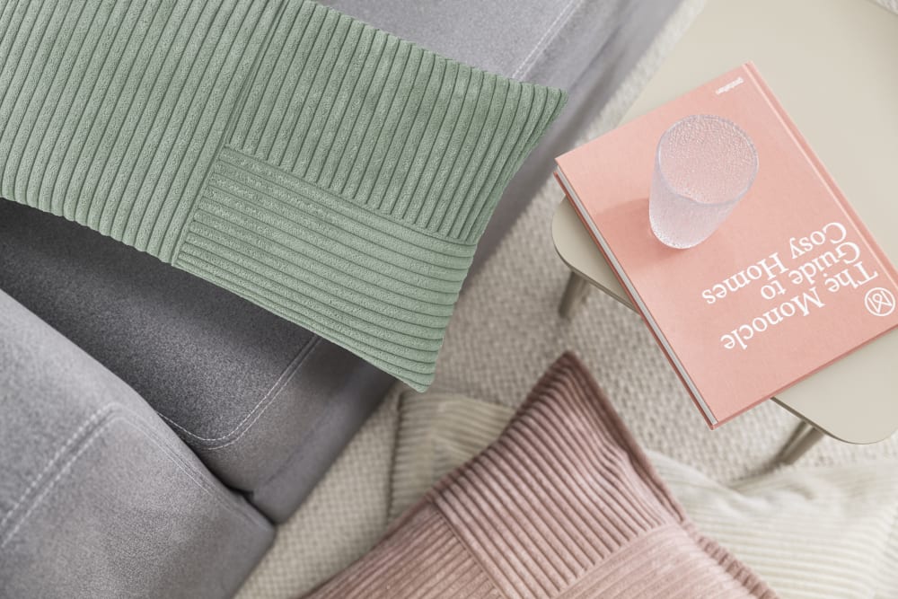 Housses de coussin velours cotelé vert sauge-Lot de 2-30x50 - Maisons du Monde