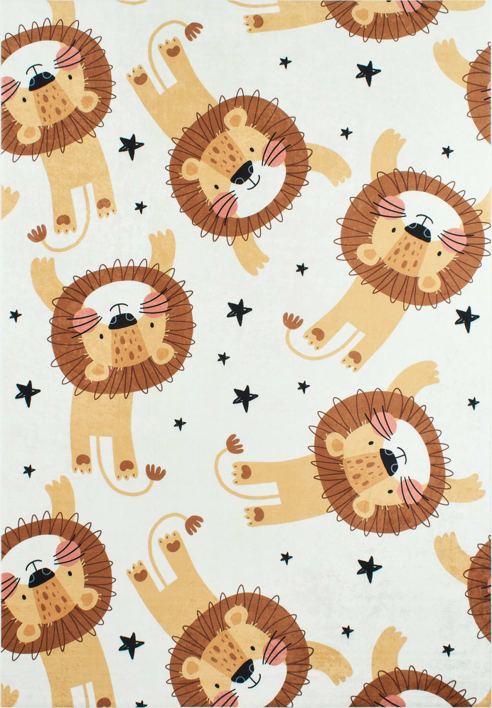 Tapis enfant motif lion Beige 160x230