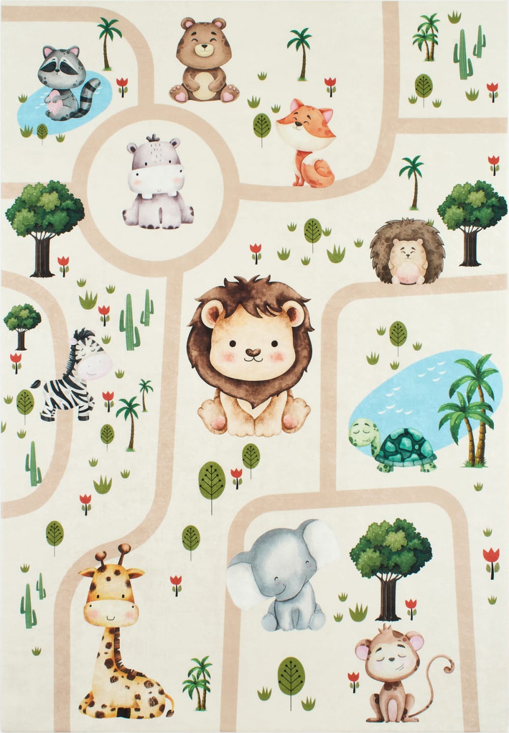Tapis enfant motif animaux