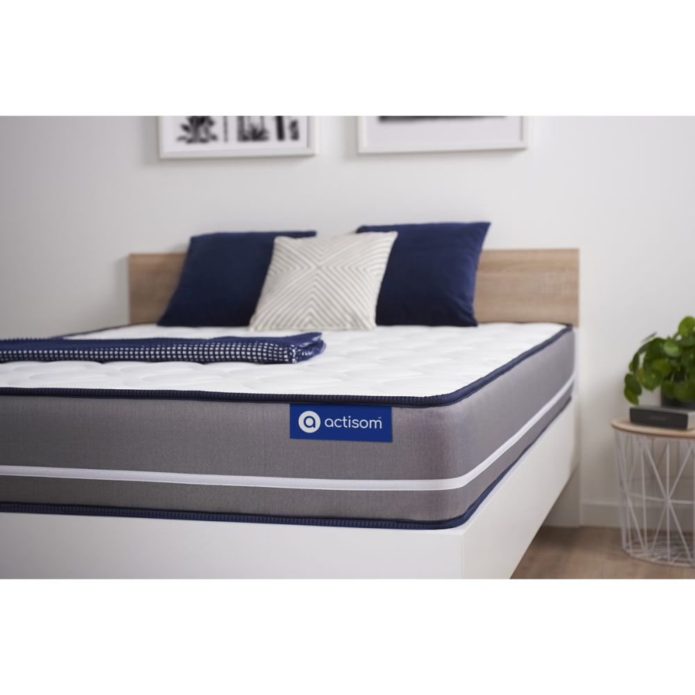 Actisom Matratze aus Latex und Memory-Schaum 90 x 200 cm, weiß style classic chic - Stoff