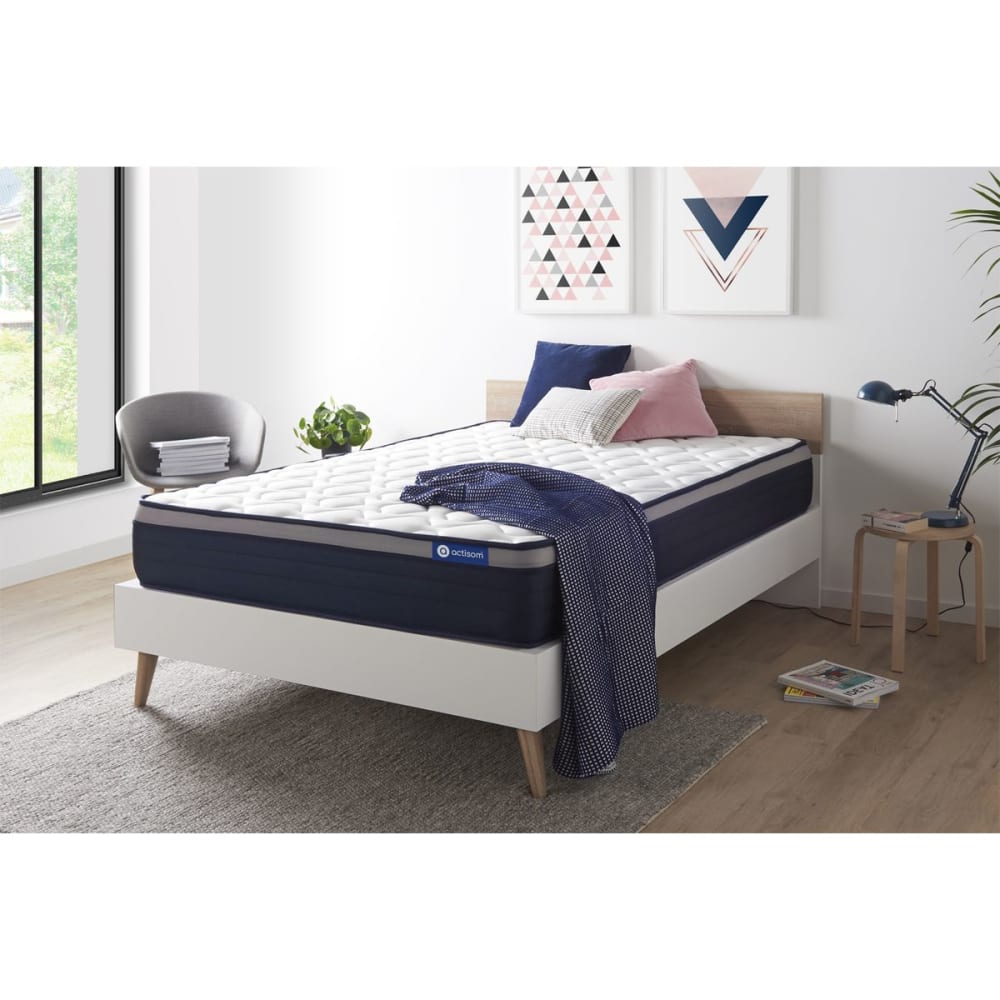 Actisom Matratze aus Latex und Memory-Schaum 140 x 190 cm, weiß style classic chic - Stoff
