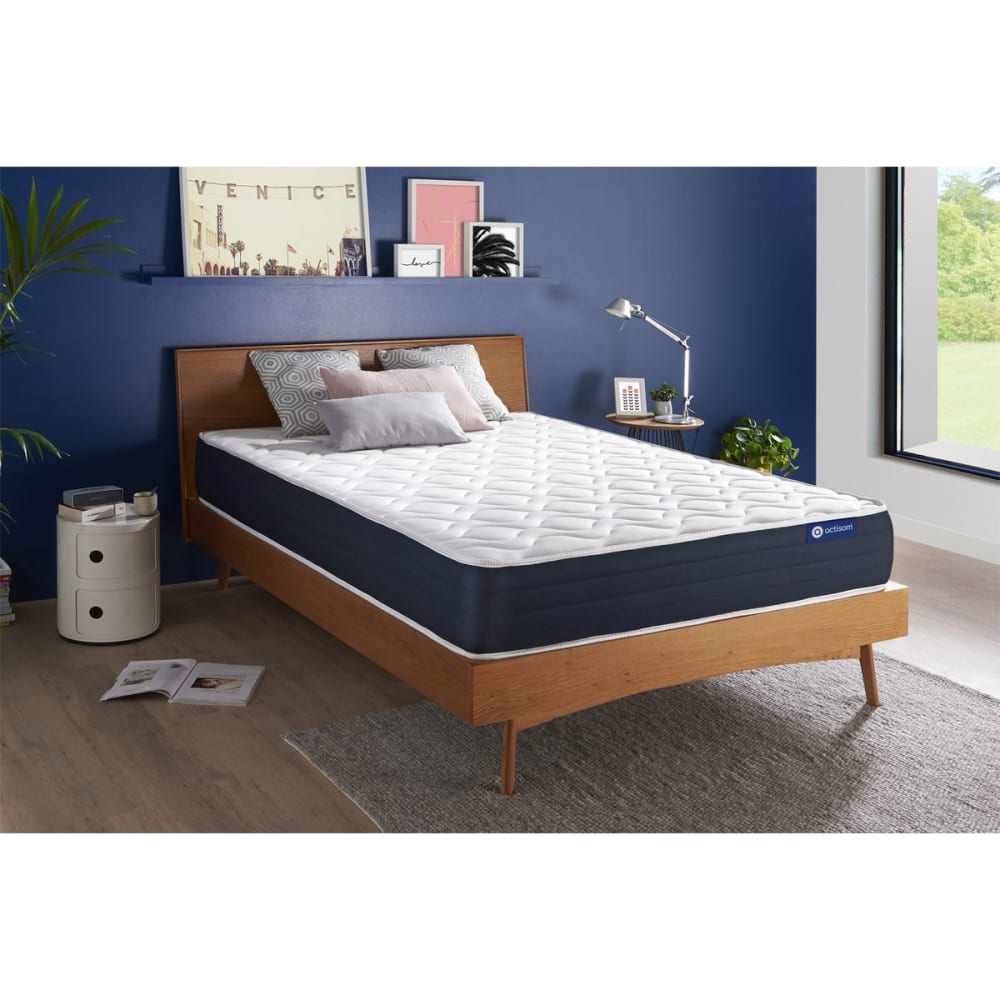 Actisom Matratze aus Taschenfederkern und Memory-Schaum 180 x 200 cm, weiß style classic chic - Stoff