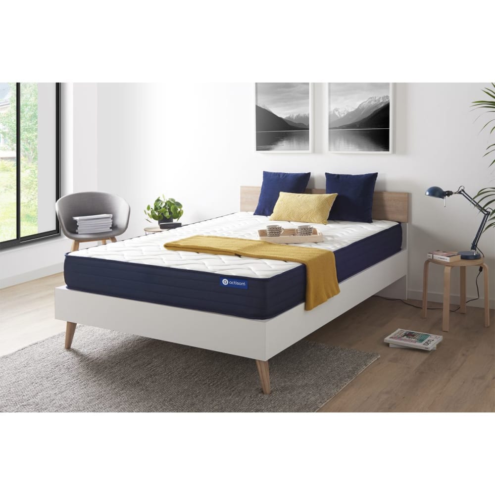 Actisom Matratze aus Latex und Memory-Schaum 200 x 200 cm, weiß style classic chic - Stoff