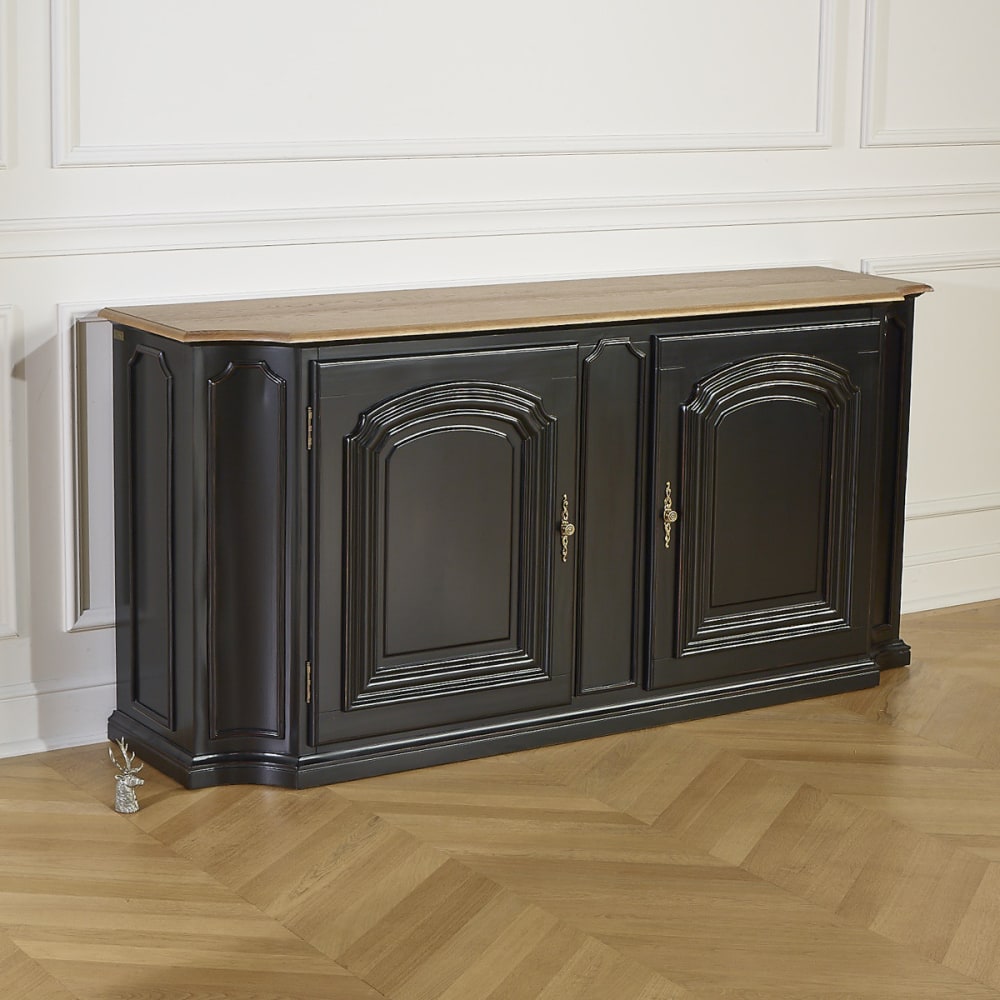 Buffet plateau en chêne 2 portes blanc - Maisons du Monde