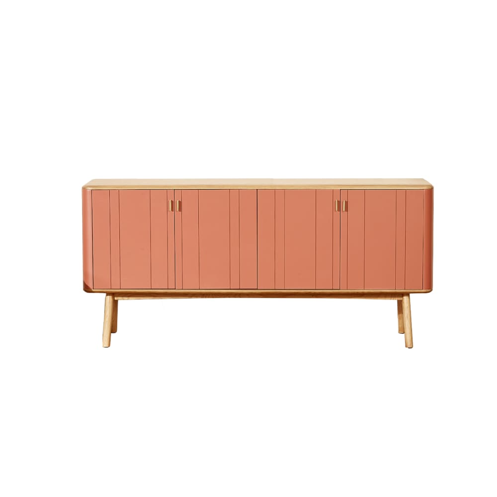 Robin des Bois Eichenholz Buffet mit 4 Türen rose saumon style modern Rosa