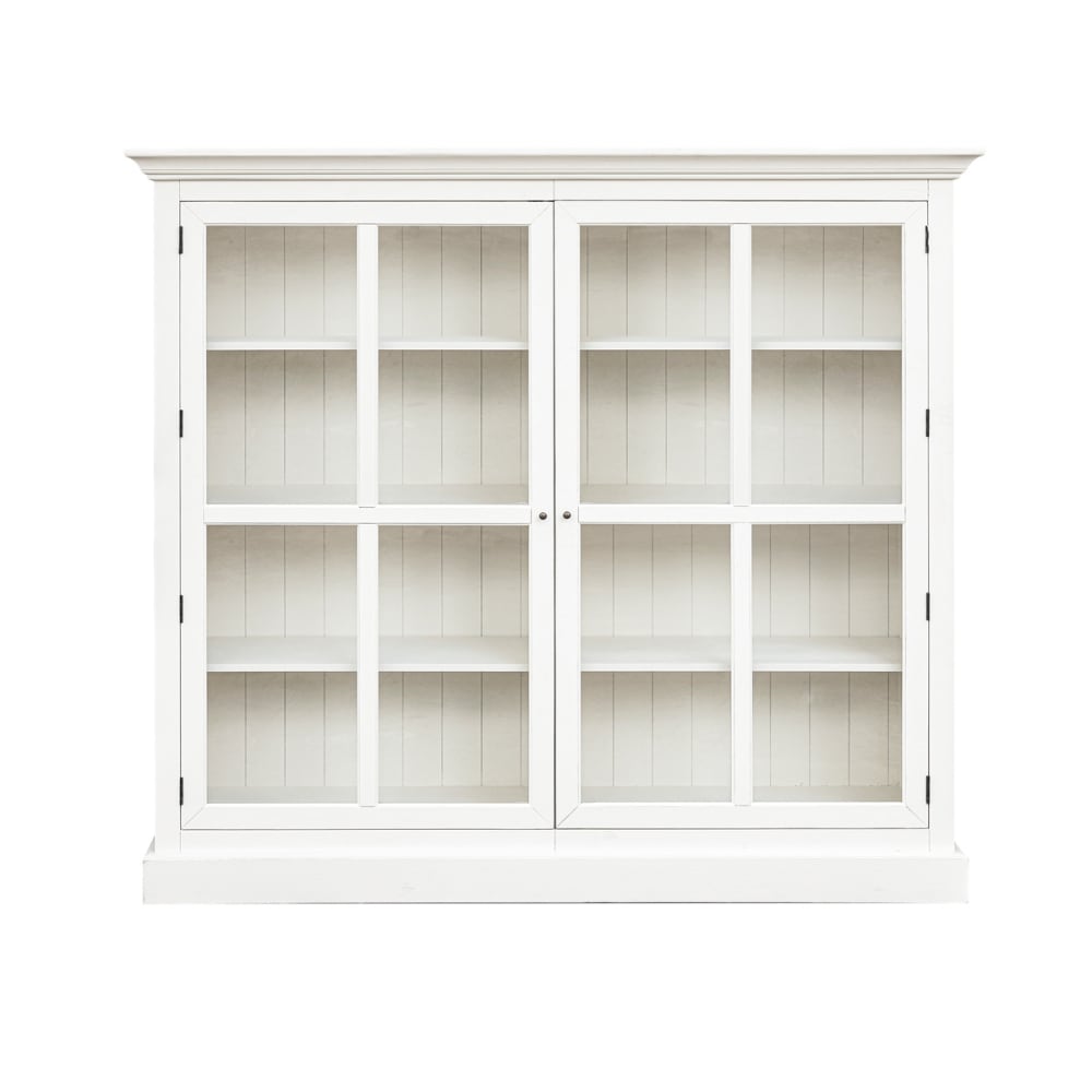 Vitrine style romantique, 2 portes en pin noir Vitrine style romantique, 2 portes en pin noir