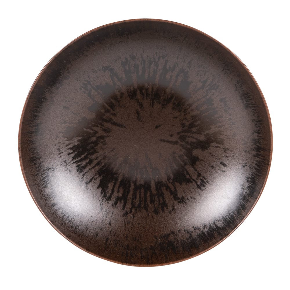 De 6 assiettes à dessert   21 cm (lot marron en grès