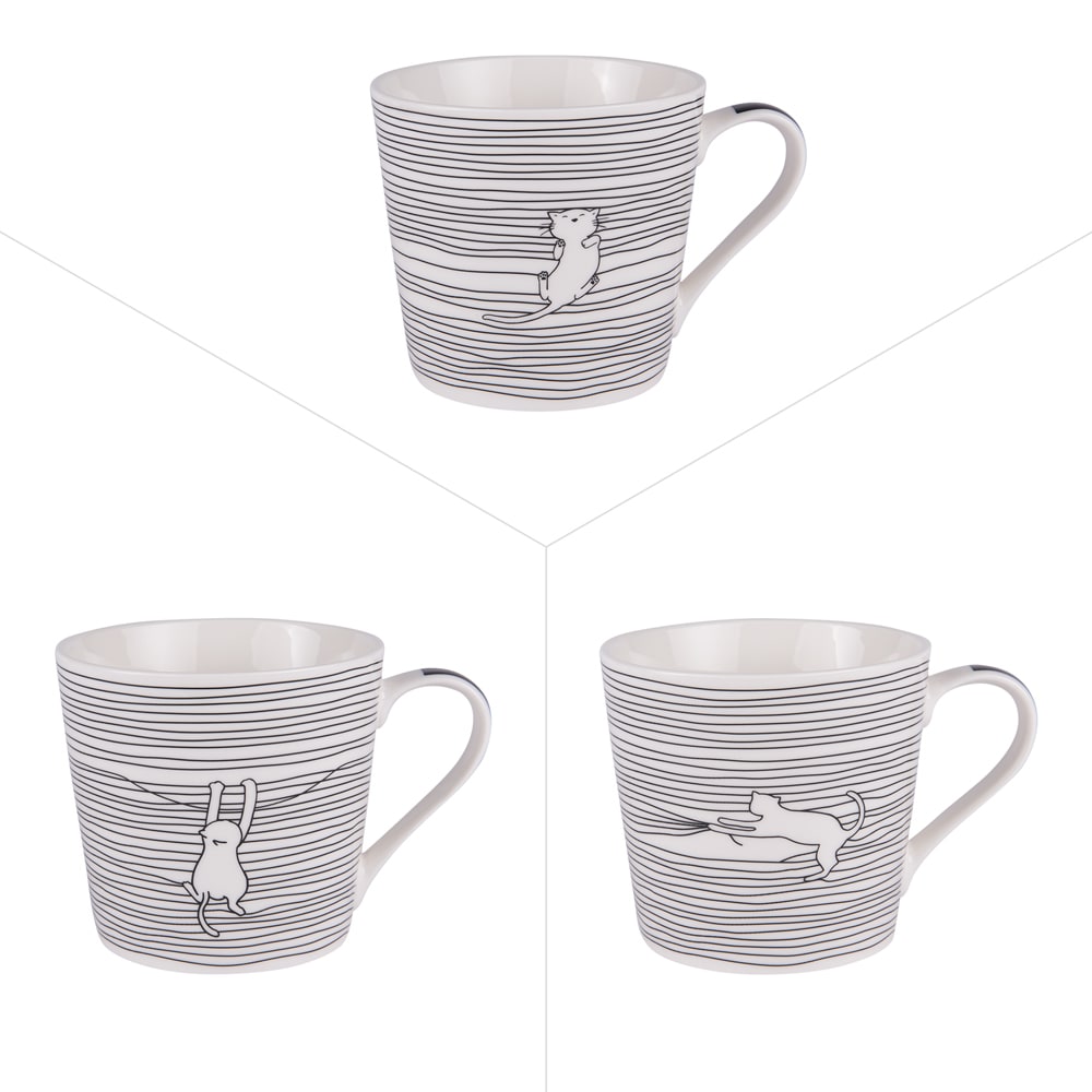 De 3 mugs   40 cl (lot blancs en porcelaine