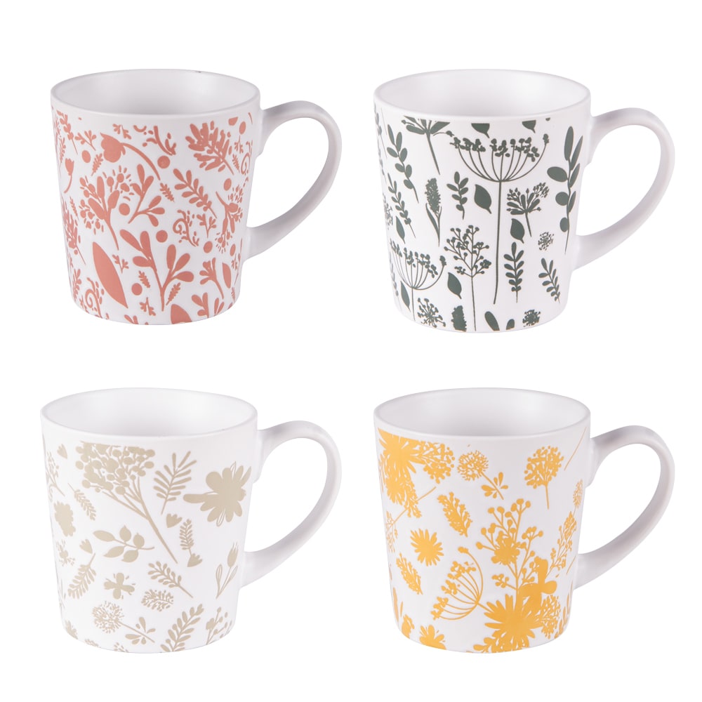 Coffret de 4 mugs  34 cl multicolore en grès