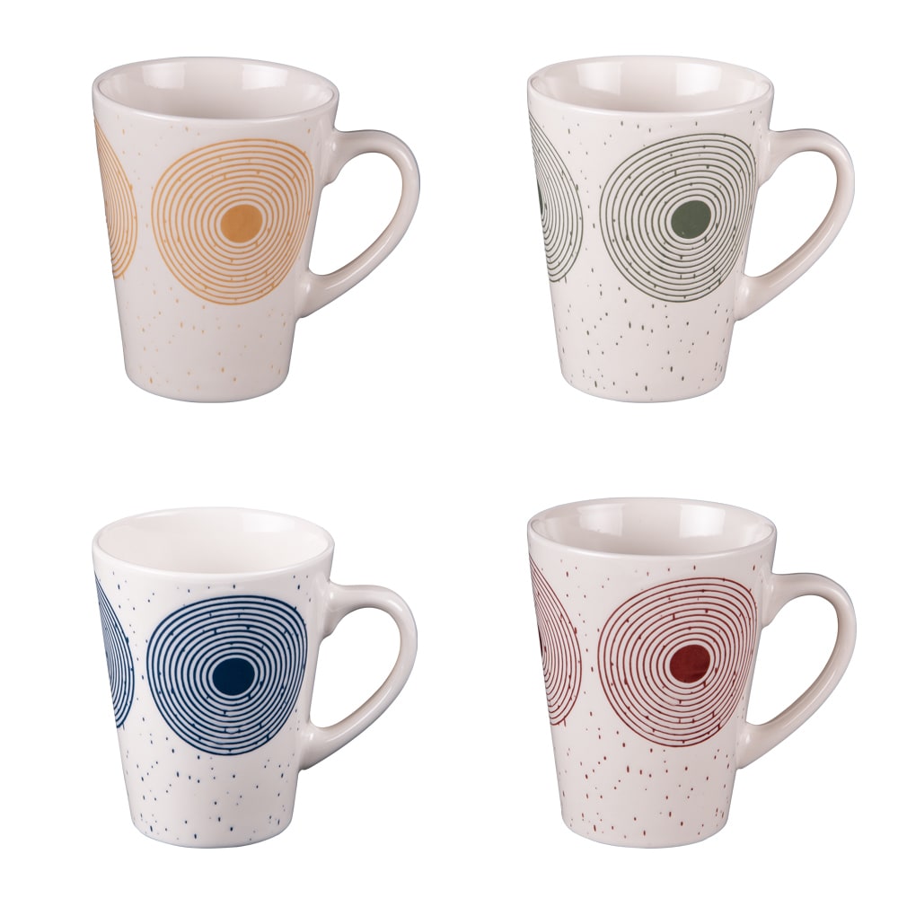 Coffret de 4 mugs 28 cl  multicolore en porcelaine