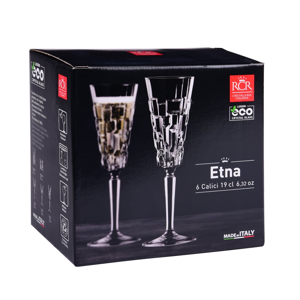 Lot de 6 flûtes à champagne en verre 19 cl - Maisons du Monde