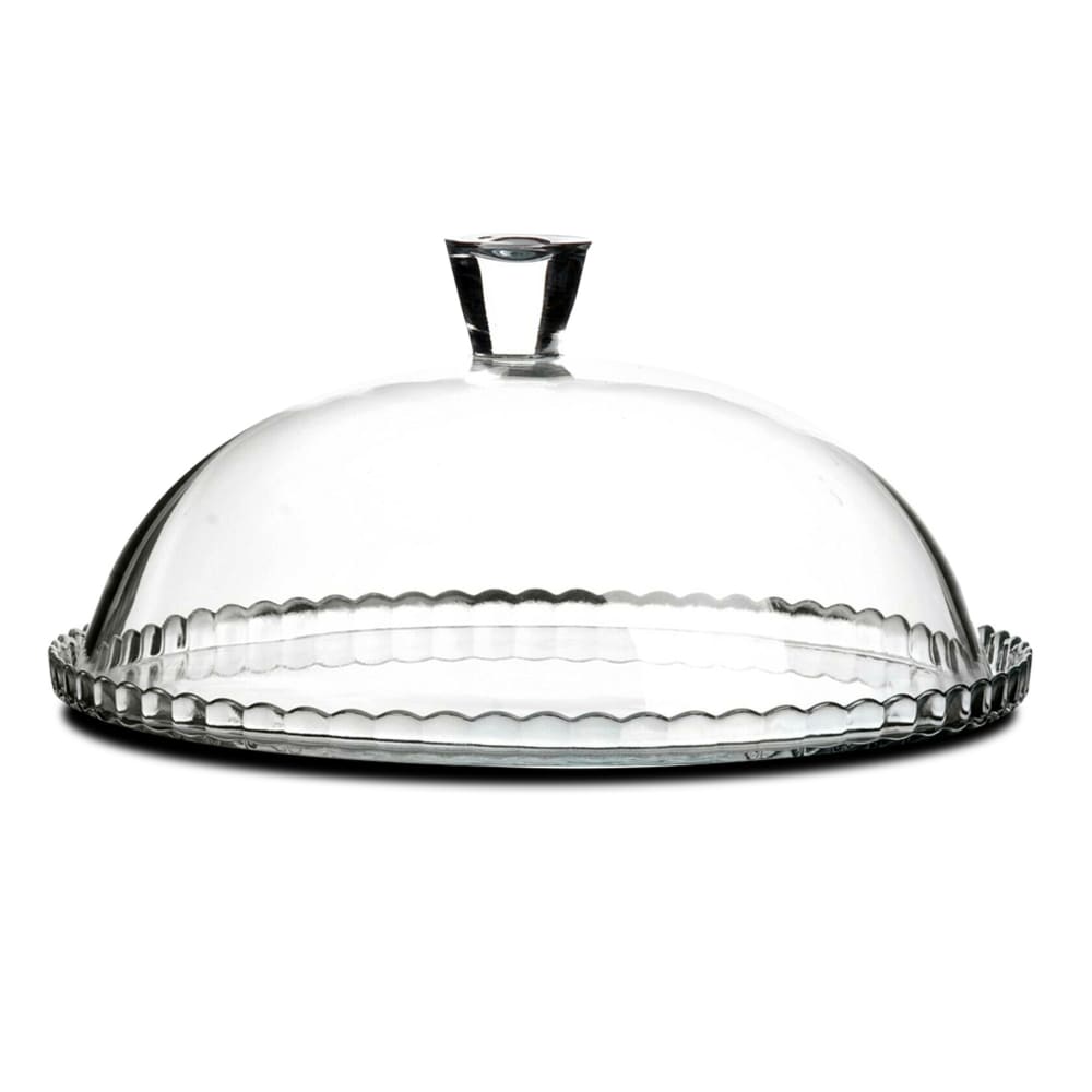 Présentoir à Gâteau / Tarte Rond en Verre Transparent avec Cloche en V